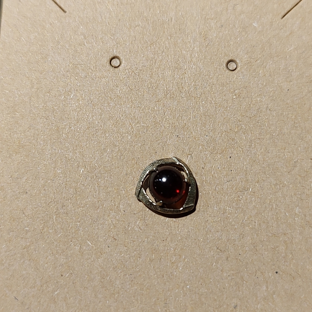 Vintage Ruby like Tie Pin Gold Tone